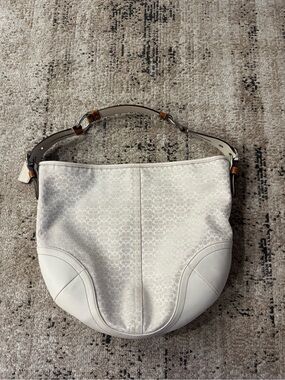 Coach Cream Signature Hobo Bag